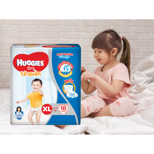 Bỉm - Tã quần Huggies size XL - 18 miếng (Cho bé 12 - 17kg) Bỉm - Tã quần Huggies size XL - 18 miếng (Cho bé 12 - 17kg)