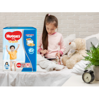 Bỉm tã quần Huggies Dry size XXL 30 miếng (15-25kg)