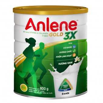 Sữa Anlene Gold 3 KHỎE hương Vani 800g (trên 40 tuổi)