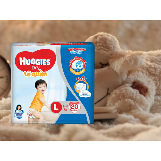 Bỉm - Tã quần Huggies size L - 20 miếng (Cho bé 9 - 14kg) Bỉm - Tã quần Huggies size L - 20 miếng (Cho bé 9 - 14kg)
