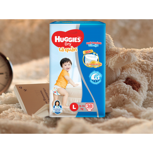 Bỉm - Tã quần Huggies size L - 38 miếng (Cho bé 9 - 14kg) Bỉm - Tã quần Huggies size L - 38 miếng (Cho bé 9 - 14kg)